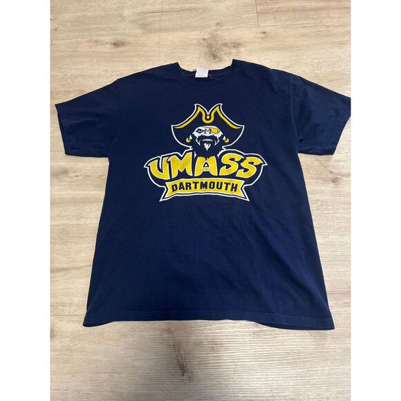 UMass Dartmouth Corsairs Mens Shirt Blue Size‎ Large NCAA Fall River New Bedford - Picture 1 of 9